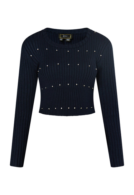 Faina Women's Sweater With Rhinestones