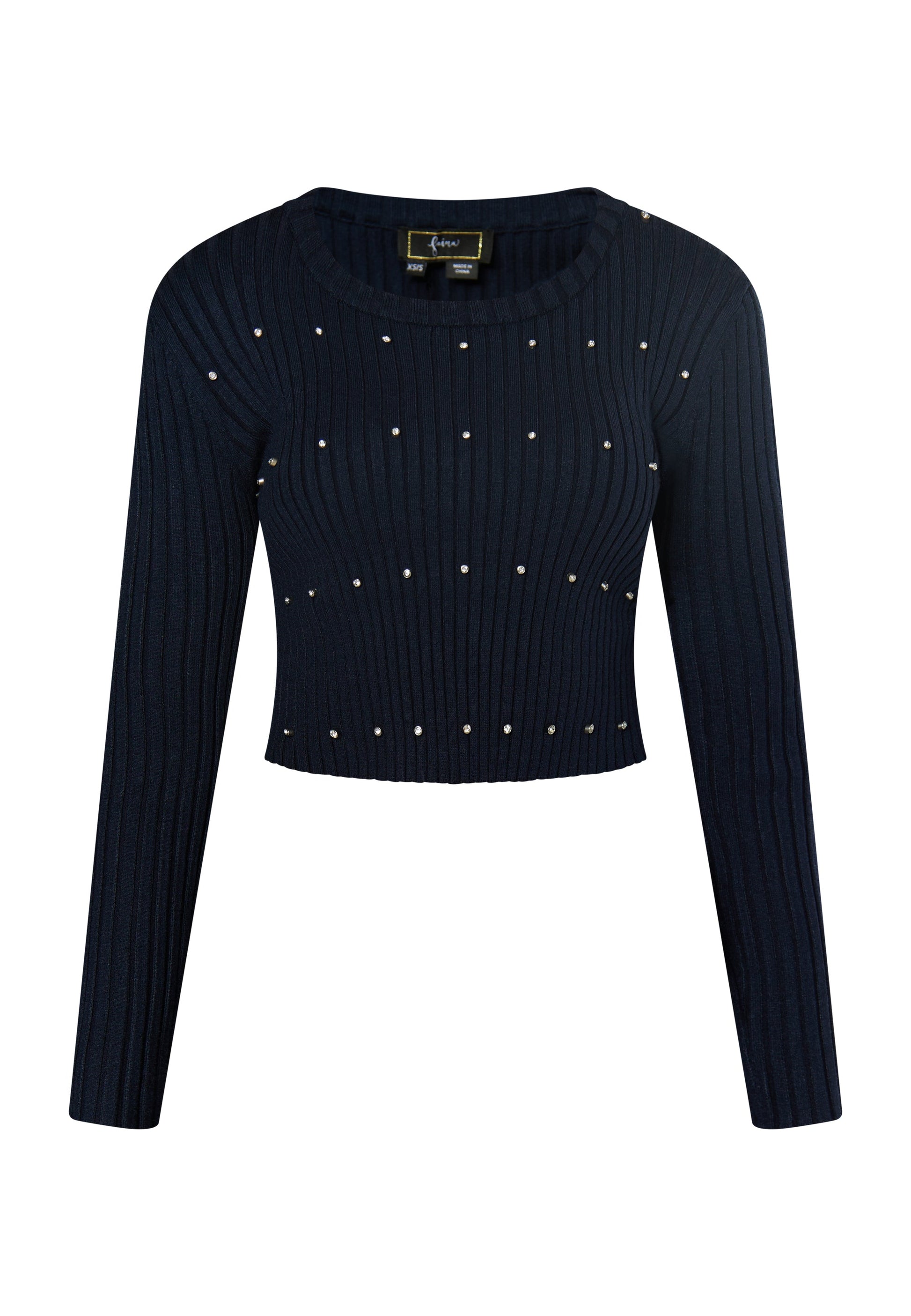 Faina Women's Sweater With Rhinestones