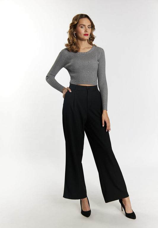 Faina Women's Sweater With Rhinestones