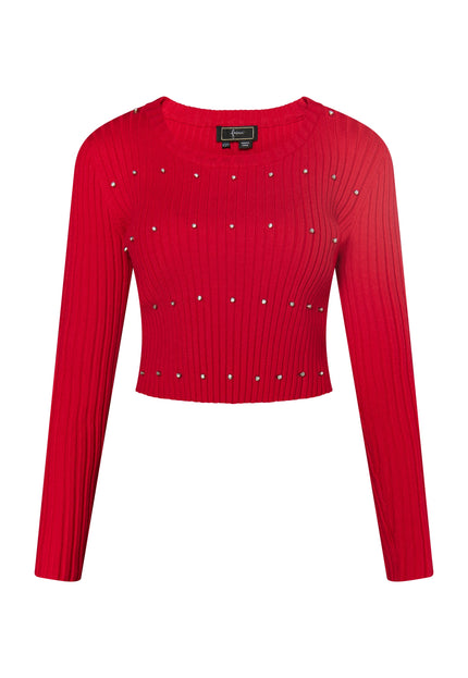 Faina Women's Sweater With Rhinestones