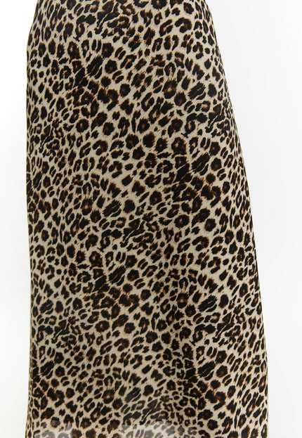 Faina Women's Skirt With Leopard Print