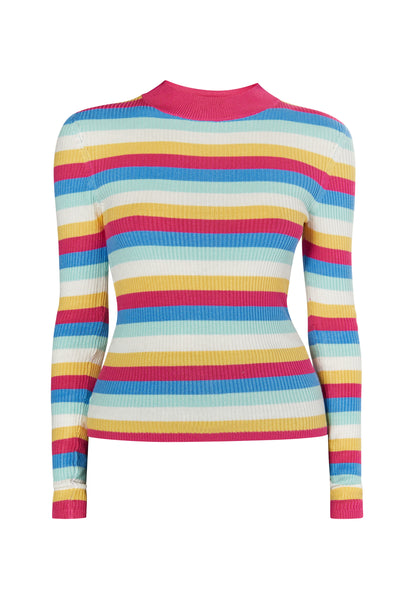 myMo Kobiety Sweter z prążkowanego dzianiny