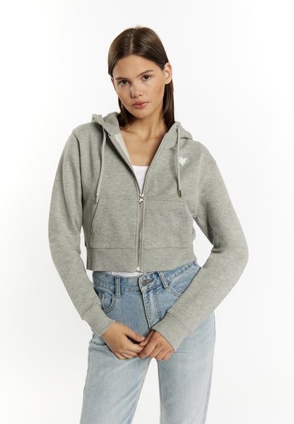 myMo Women's Cropped Zip Hoodie