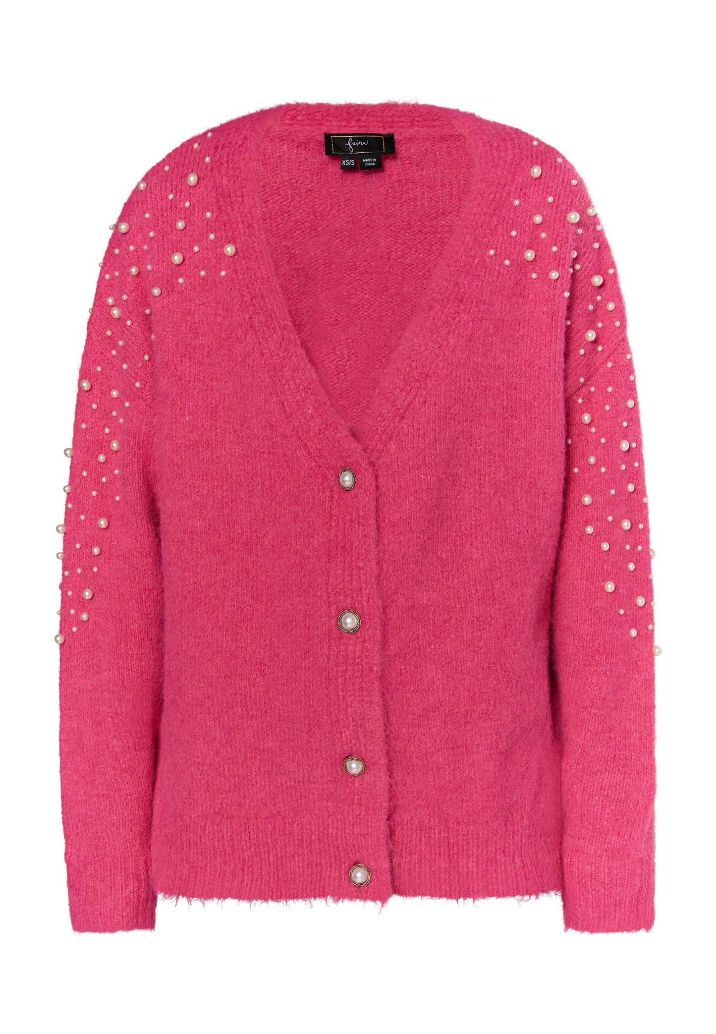 Faina Women's Cardigan With Pearls