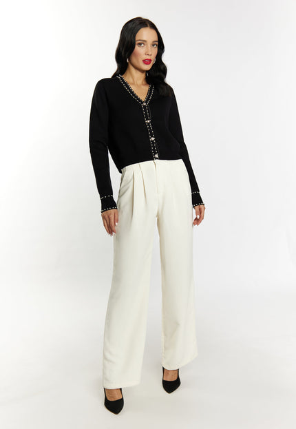 Faina Women's Cardigan With Pearls