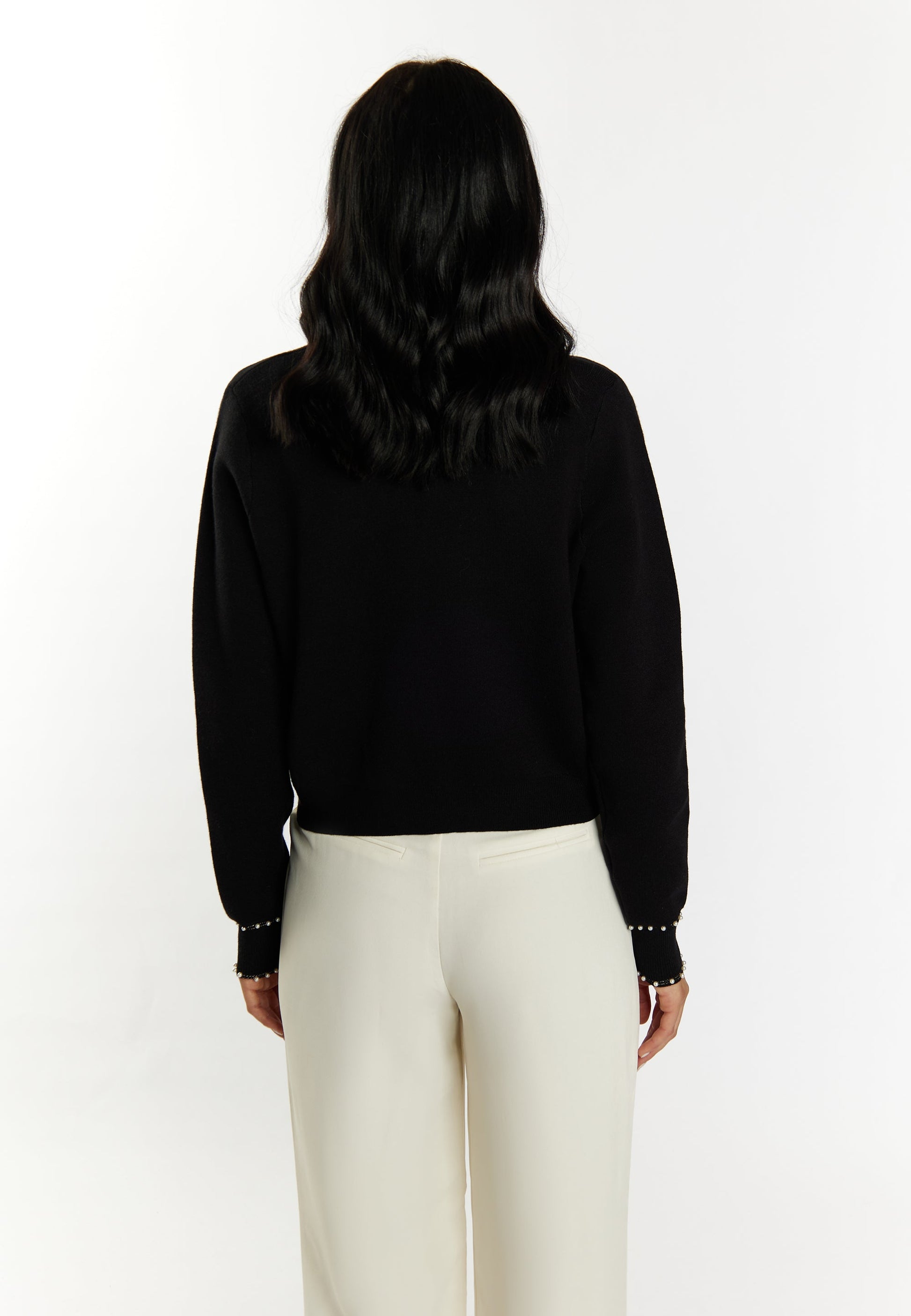 Faina Women's Cardigan With Pearls