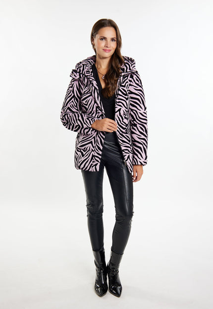 Faina Women's Zebra Print Quilted Jacket