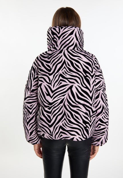 Faina Women's Zebra Print Quilted Jacket