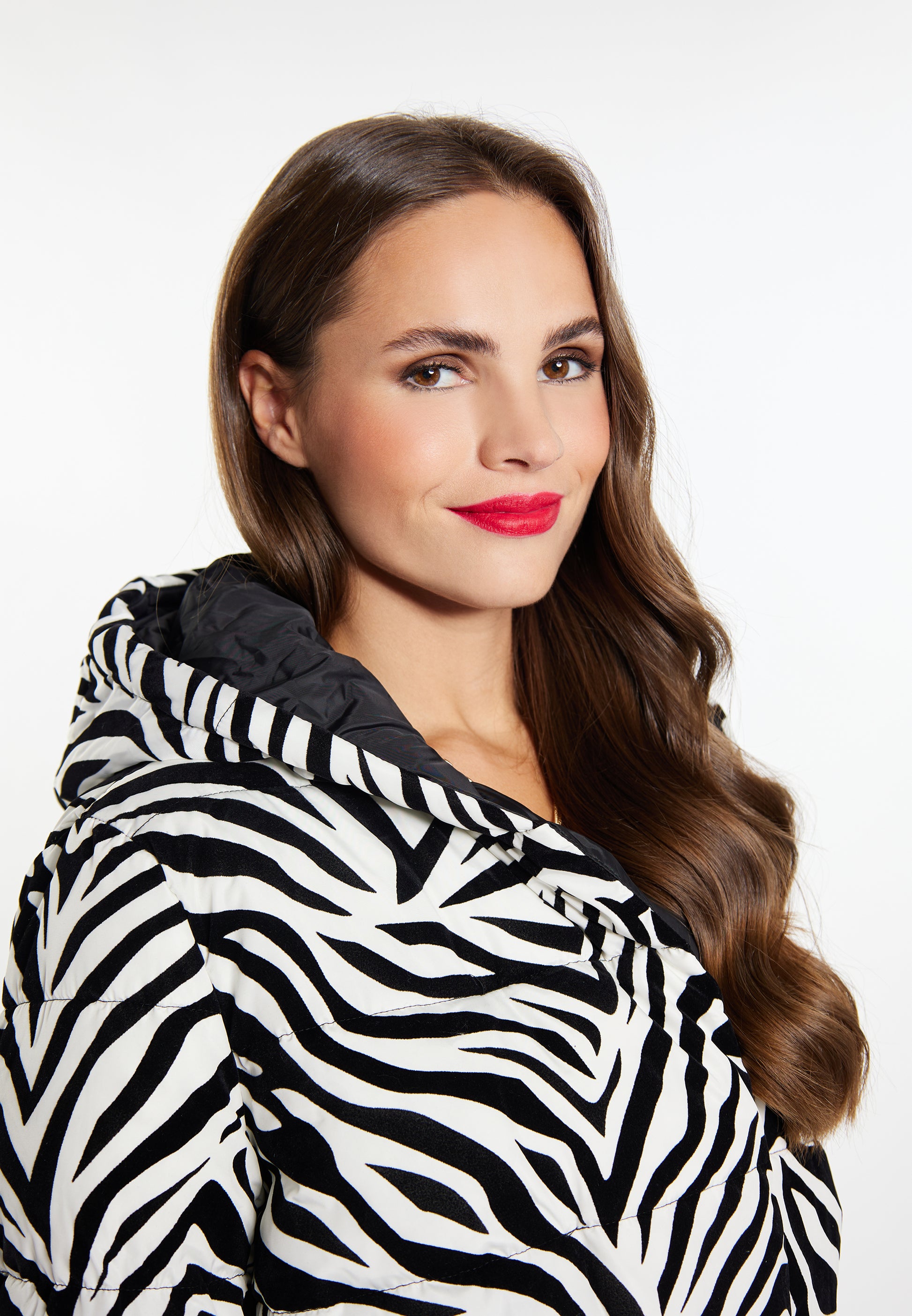 faina Kobiety Długi Pikowany Płaszcz