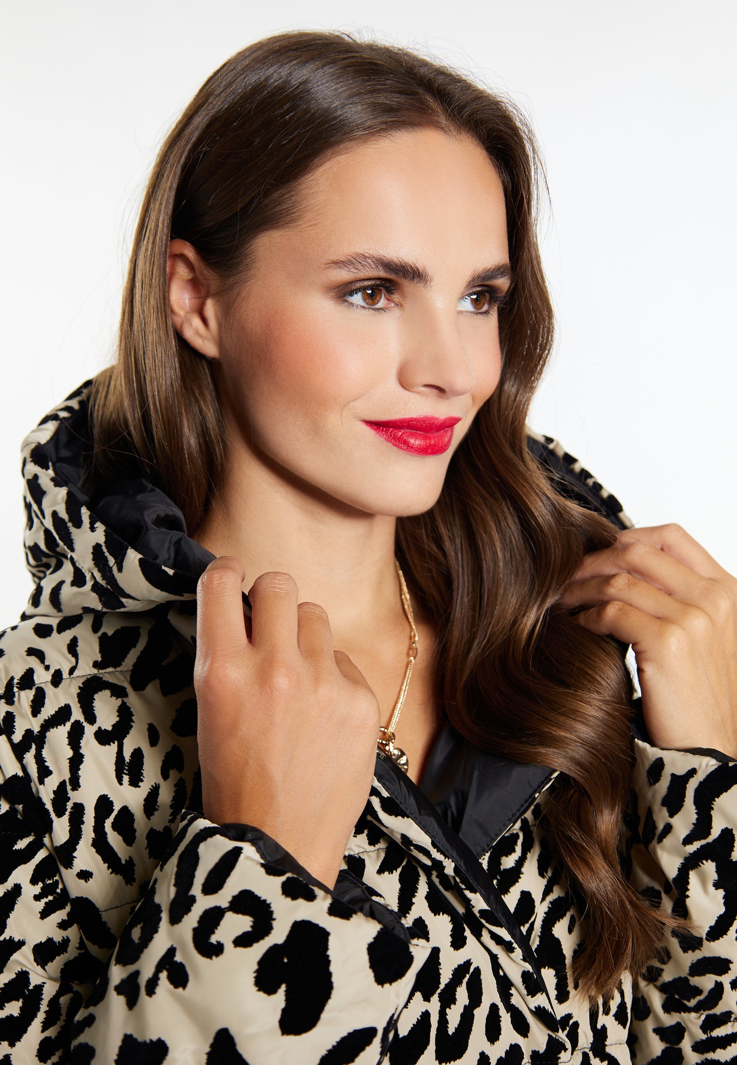 faina Kobiety Długi Pikowany Płaszcz