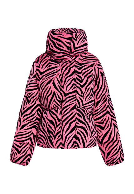 Faina Women's Zebra Print Quilted Jacket