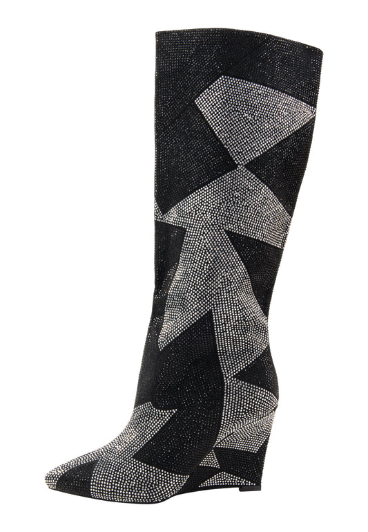 faina Kobiety botki z ozdobą z kryształków