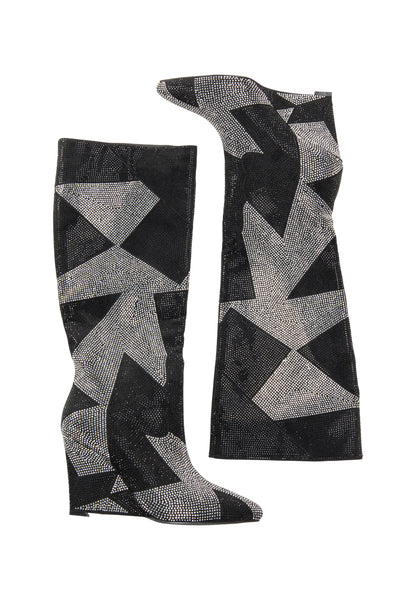 faina Kobiety botki z ozdobą z kryształków