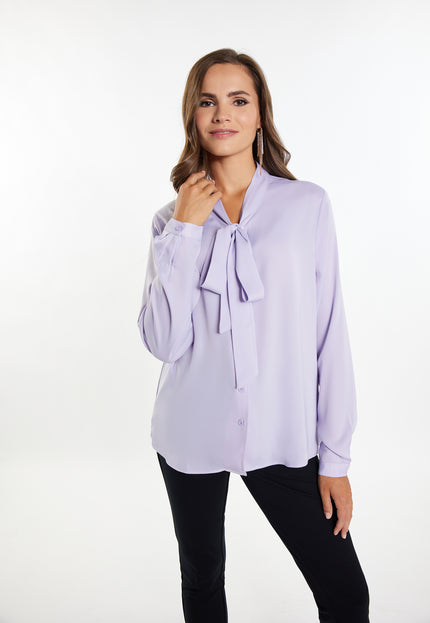 faina Damen Bluse mit Krawattenhals