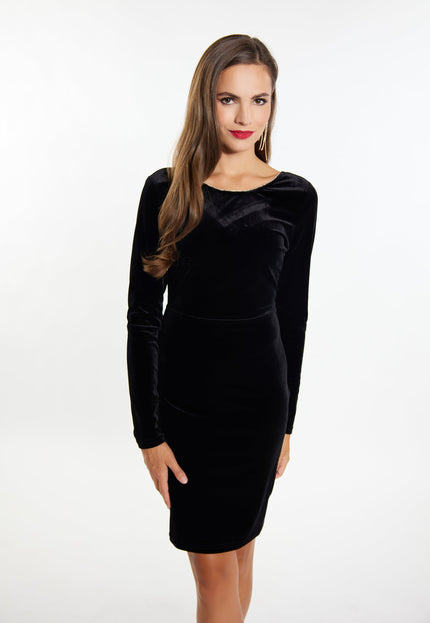 Faina Women's Velvet Dress With Rhinestones