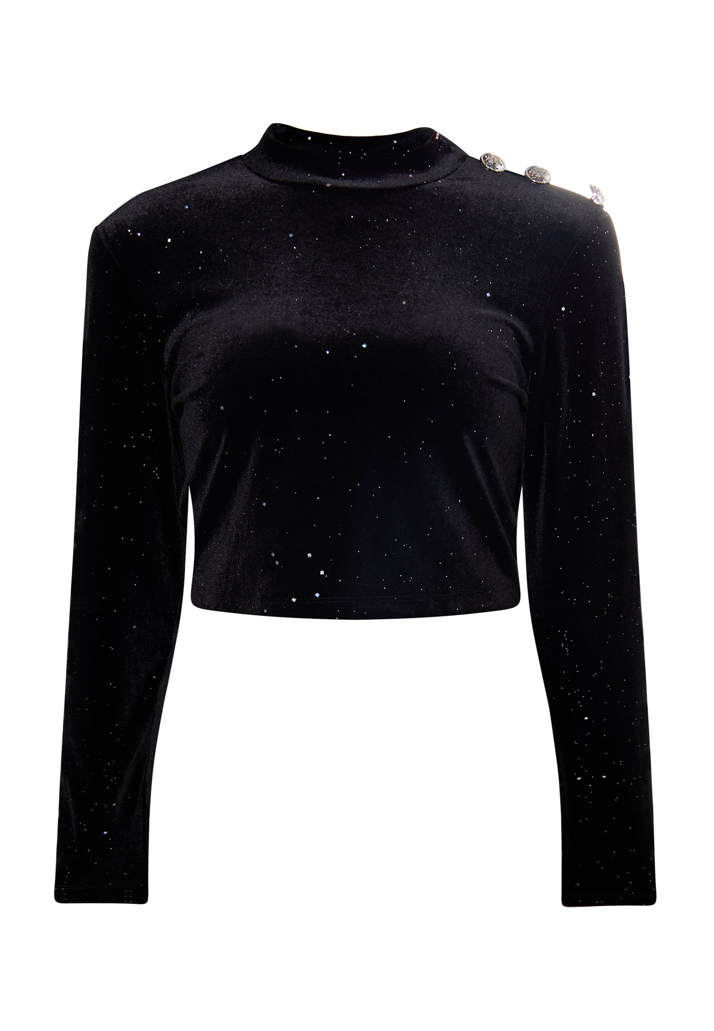 Faina Women's Velvet Shirt With Glitter