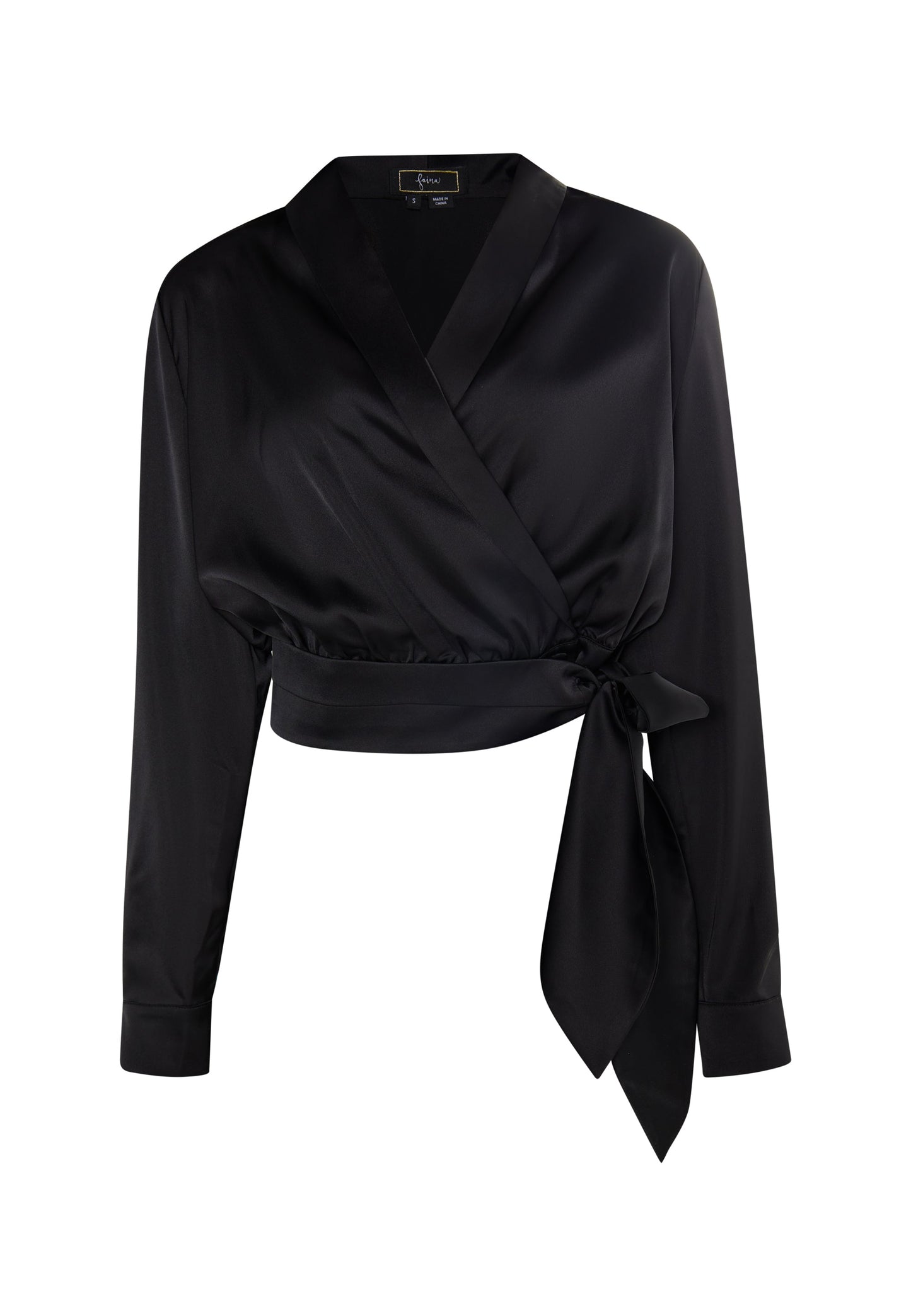 Faina Women's Satin Wrap Blouse