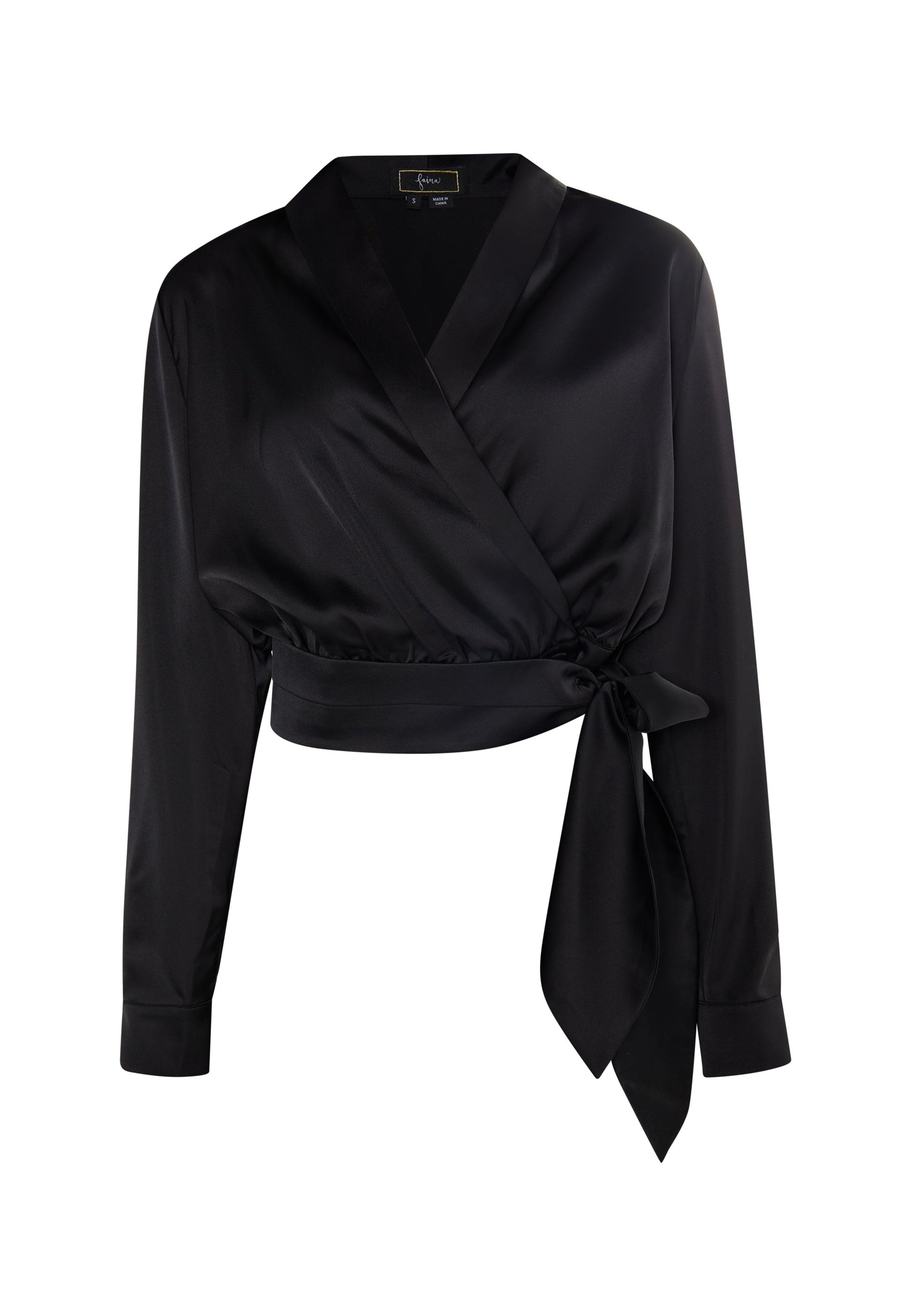 Faina Women's Satin Wrap Blouse