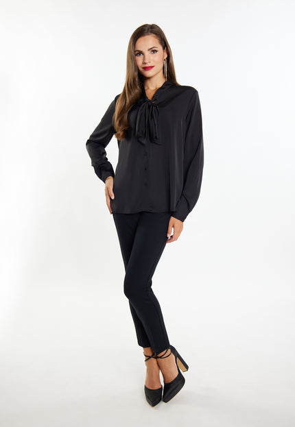 faina Damen Bluse mit Krawattenhals