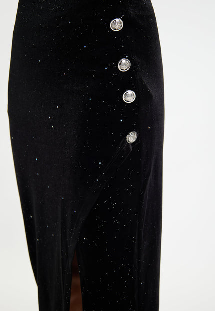 Faina Women's Velvet Skirt With Glitter