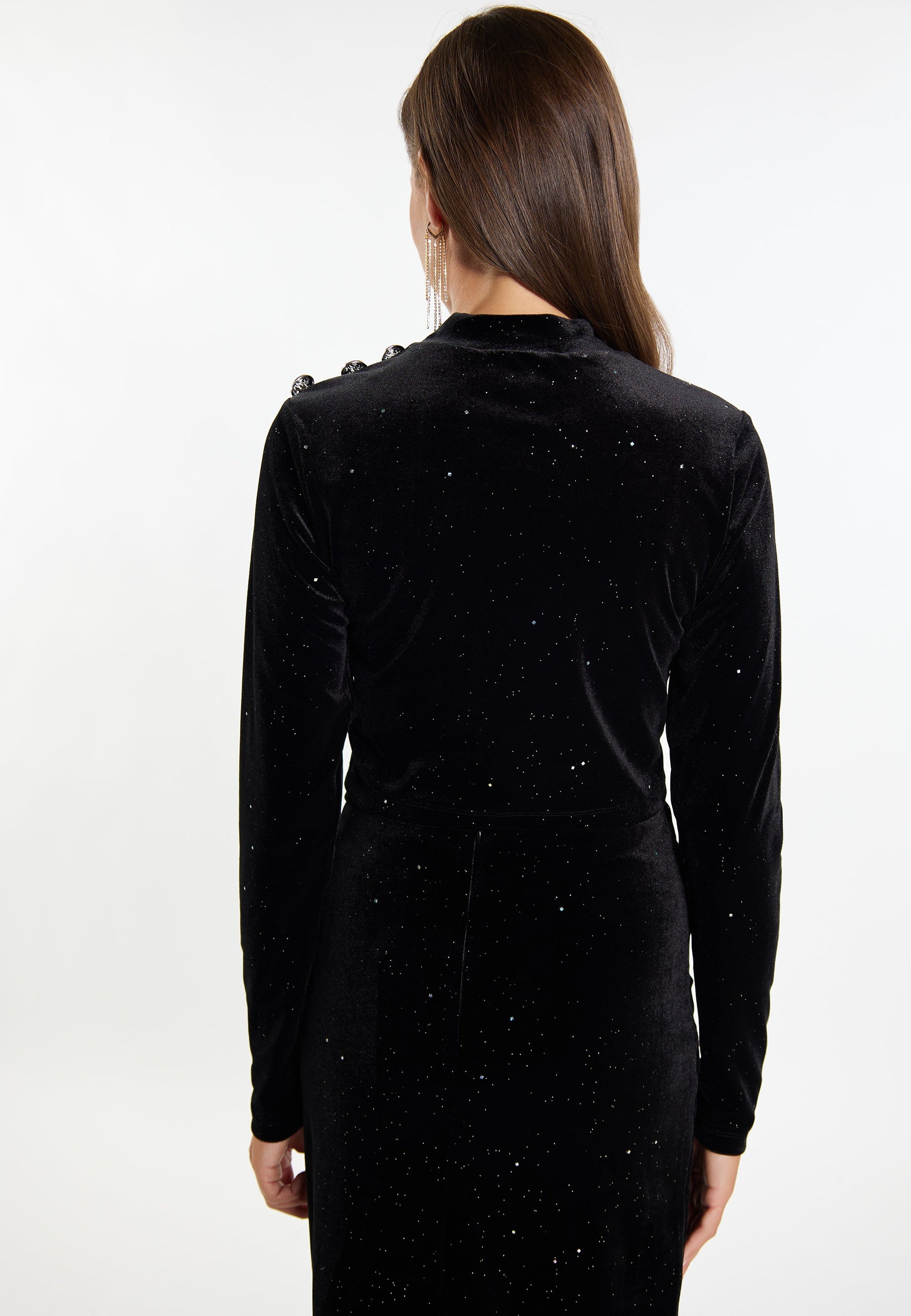Faina Women's Velvet Shirt With Glitter