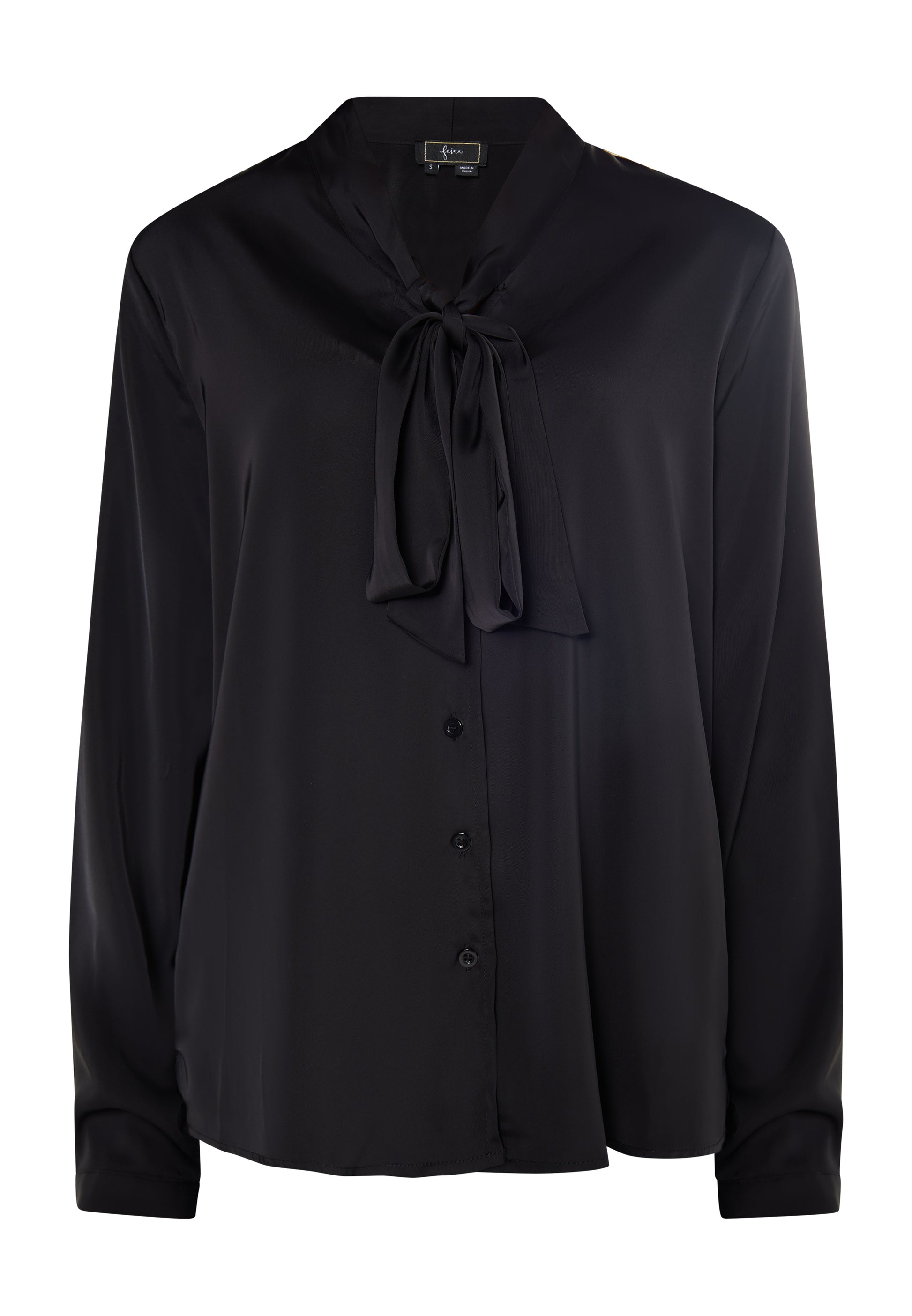 faina Kobiety Bluzka z wiązaniem przy szyi