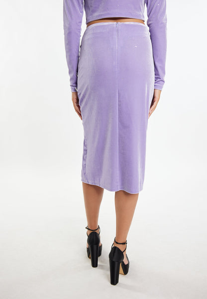 Faina Women's Velvet Skirt With Glitter