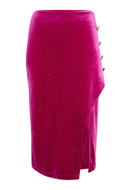 Faina Women's Velvet Skirt With Glitter