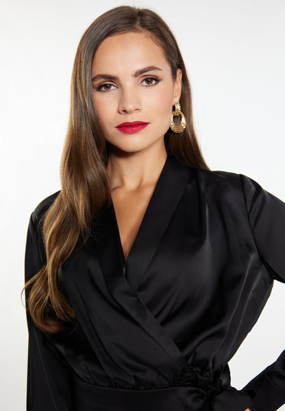 Faina Women's Satin Wrap Blouse