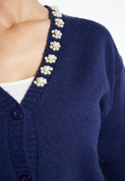 usha Women's Cardigan With Pearl