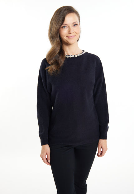 usha Damen Pullover mit Perlen