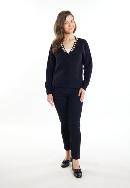 usha Damen Cardigan mit Perlen