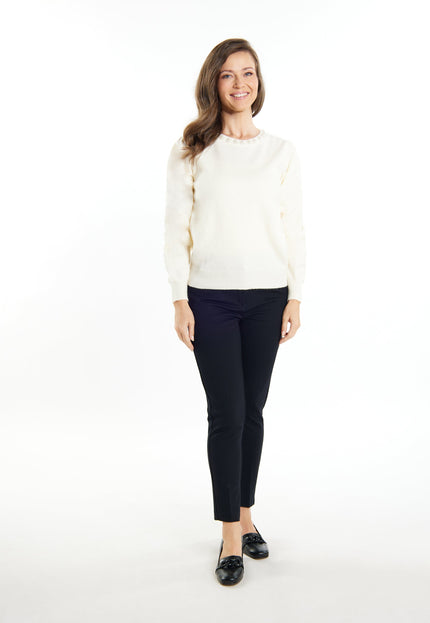 Usha Women's Sweater With Pearls