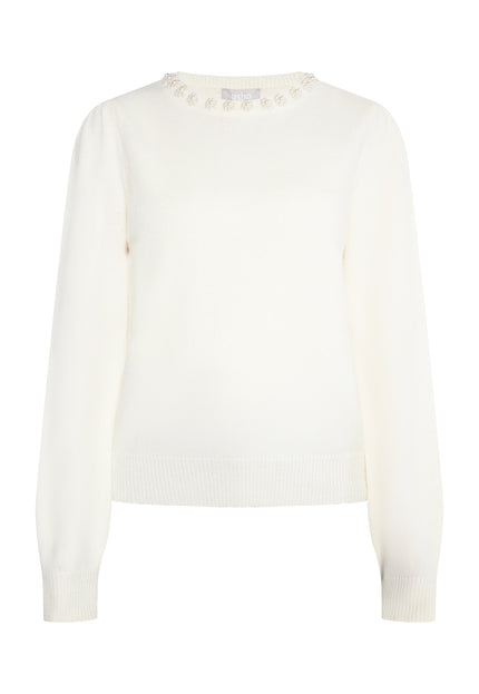 Usha Women's Sweater With Pearls