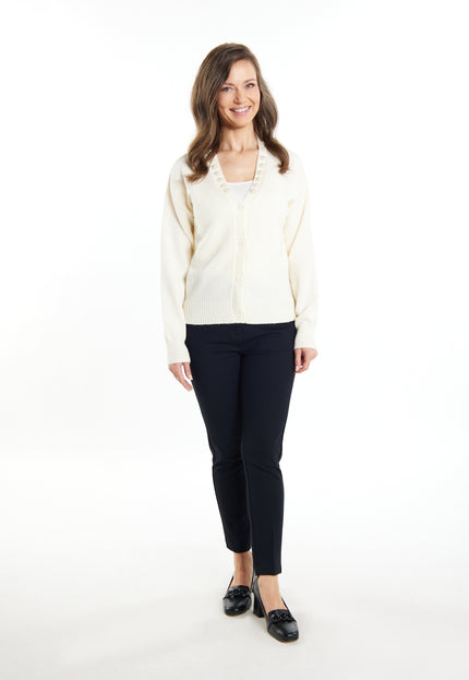 usha Damen Cardigan mit Perlen