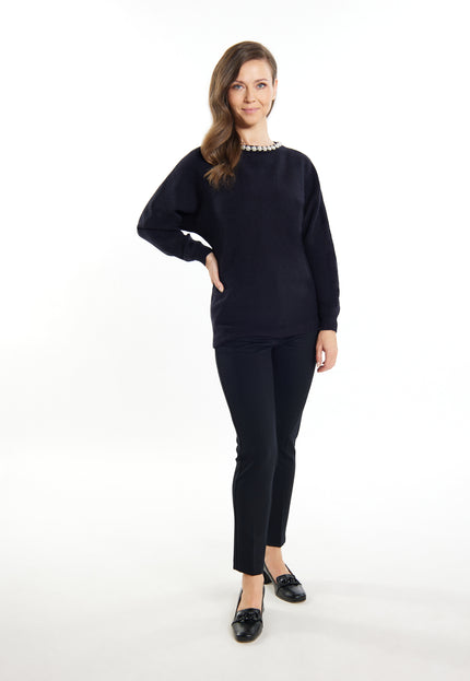 usha Damen Pullover mit Perlen