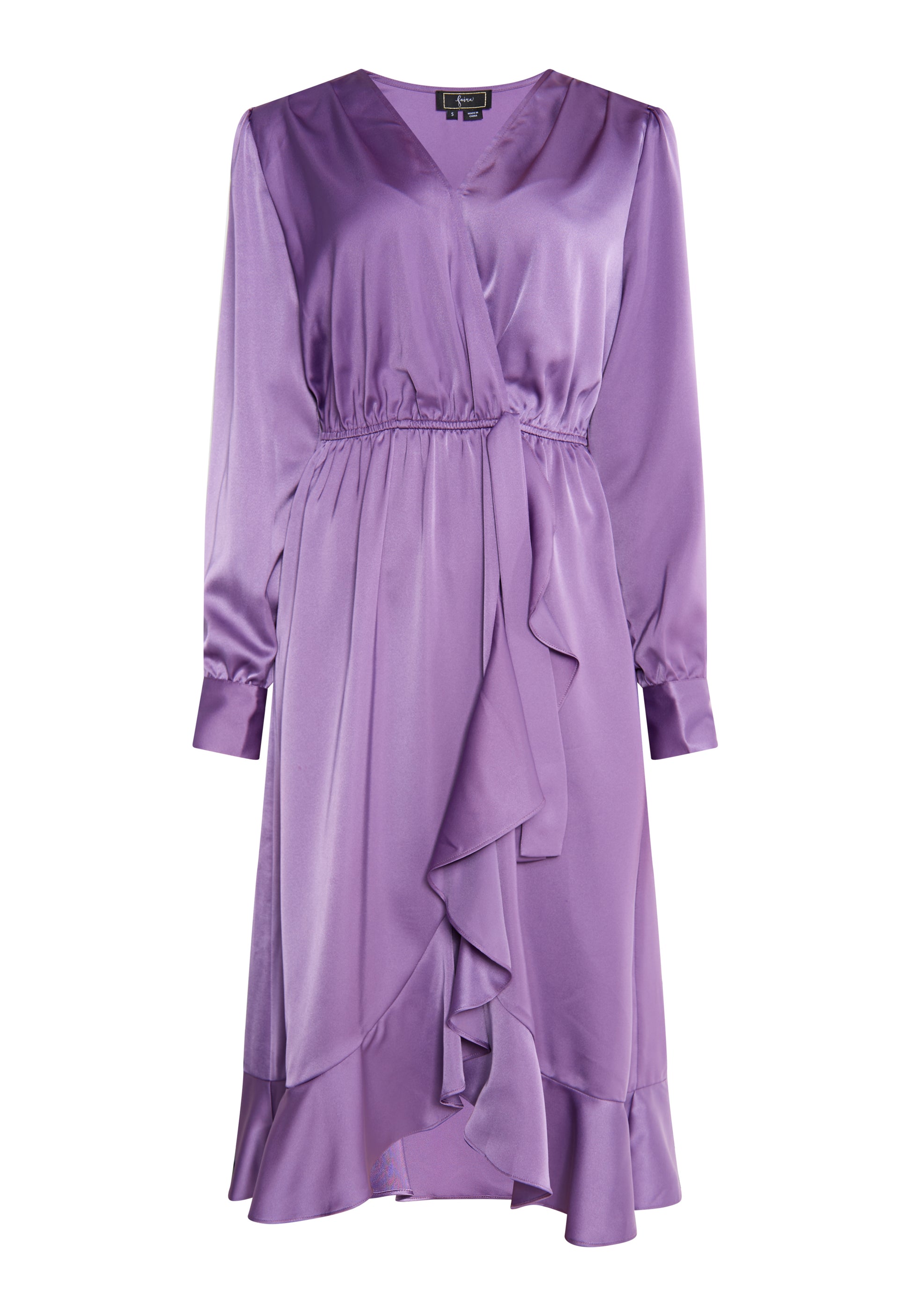 faina Kobiety Midi Sukienka z długim rękawem