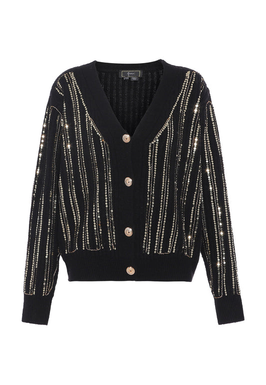 Faina Women's Cardigan With Sequins