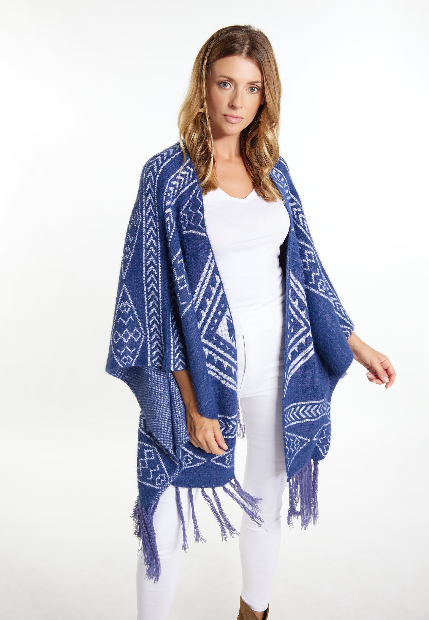 usha FESTIVAL Women's Knit Poncho