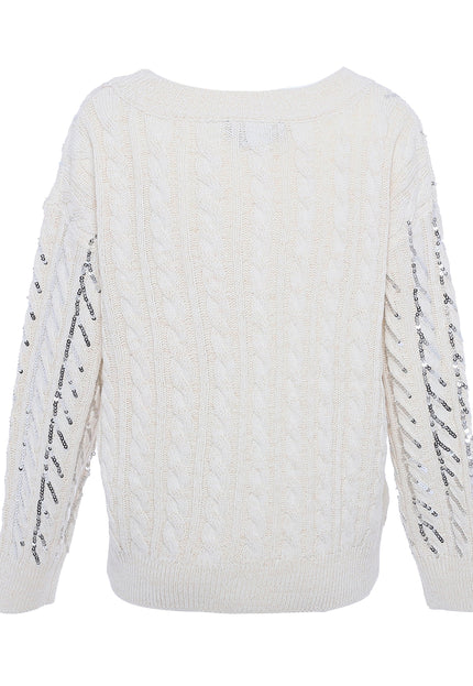 Faina Women's Knitted Sweater With Sequins