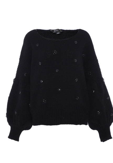 Faina Women's Sweater With Rhinestones