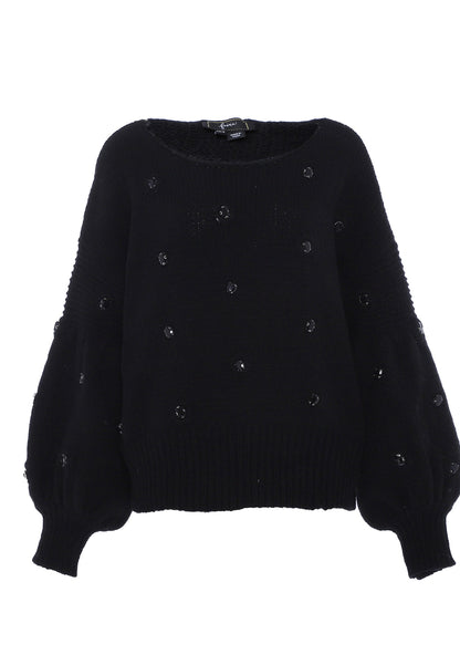 Faina Women's Sweater With Rhinestones