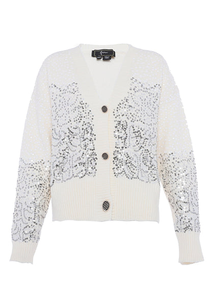 Faina Women's Cardigan With Sequins