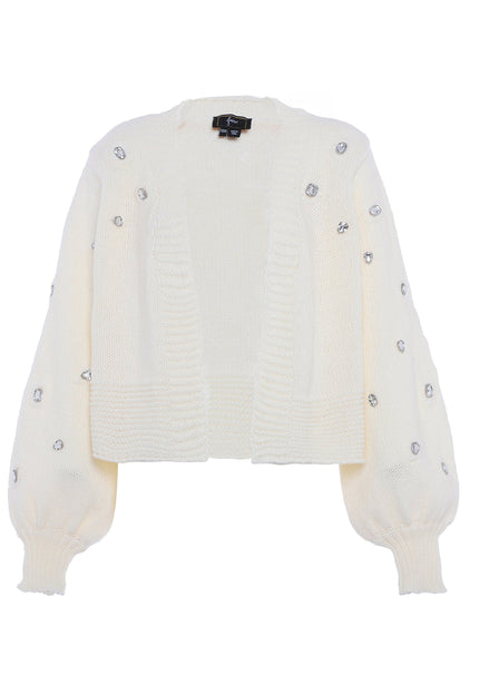 Faina Women's Cardigan With Rhinestones