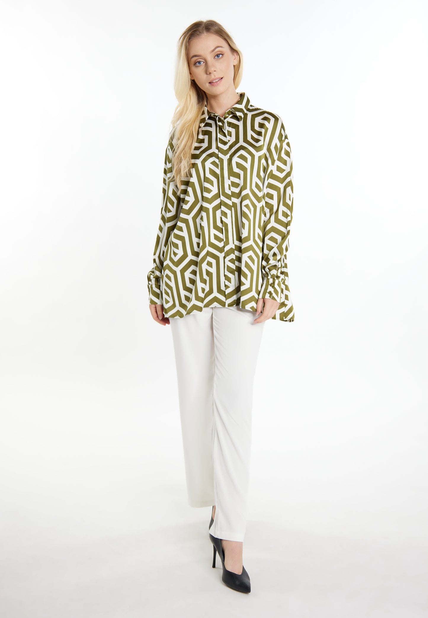 DreiMaster Klassik Kobiety koszula damska + zestaw torba na zakupy