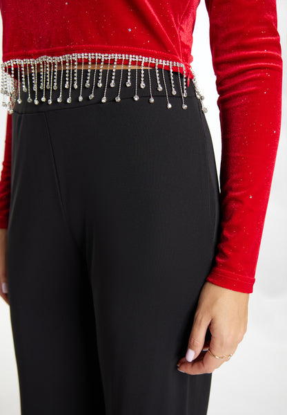 faina Women's Itter Shirt Made Of Stretch Velvet