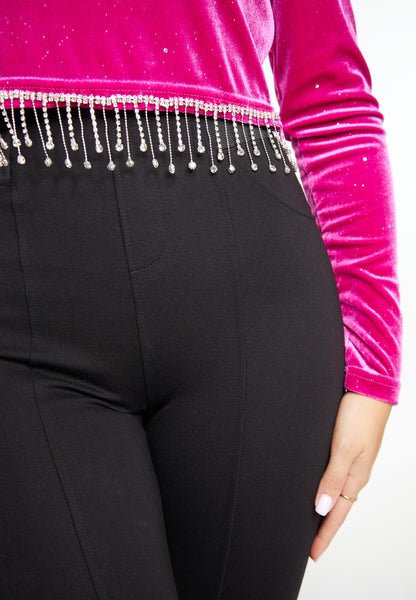 faina Women's Itter Shirt Made Of Stretch Velvet