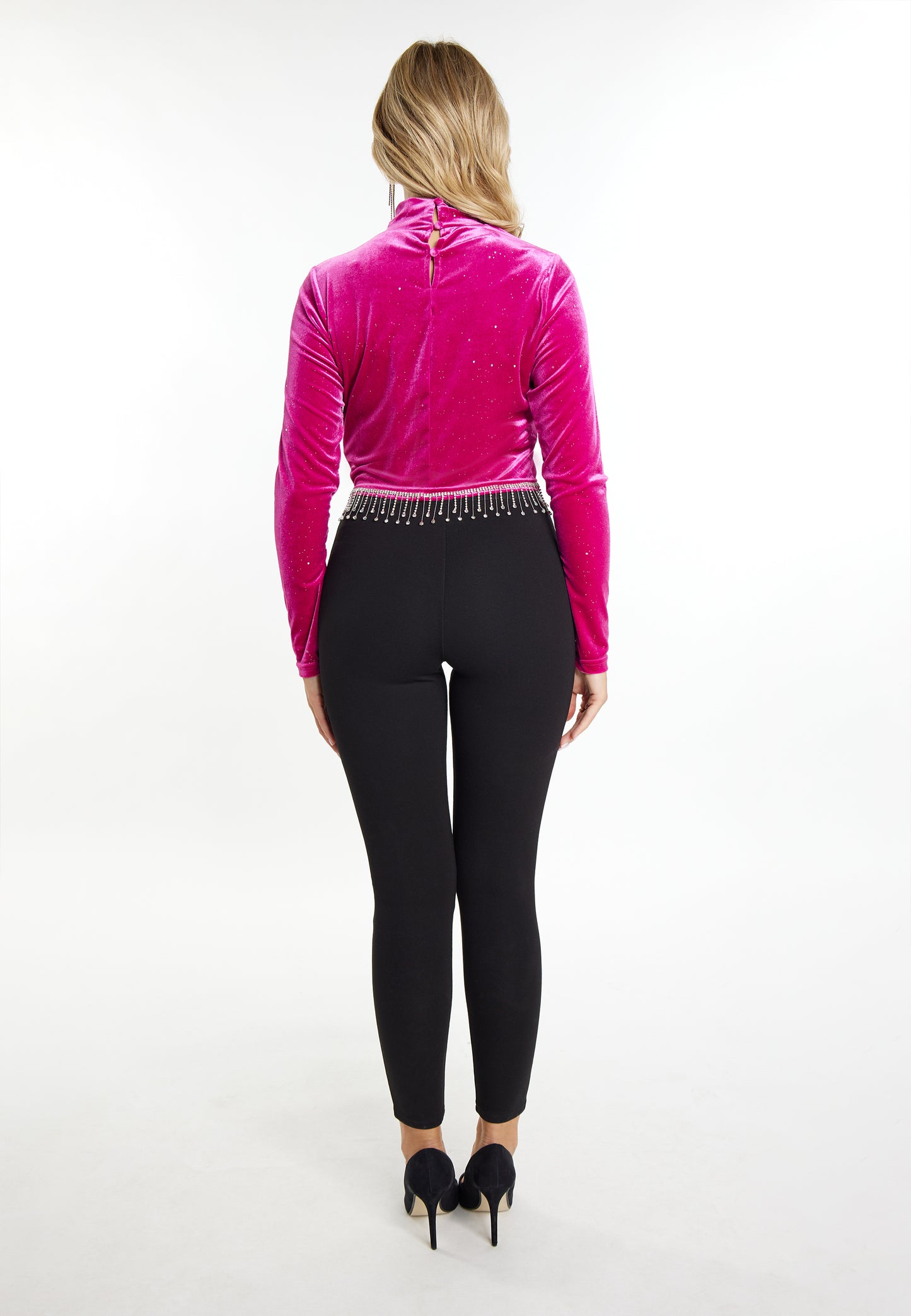 faina Women's Itter Shirt Made Of Stretch Velvet