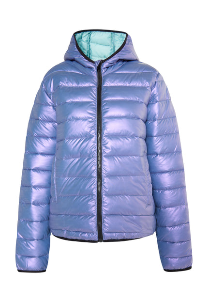 myMo Damen Glänzende Steppjacke