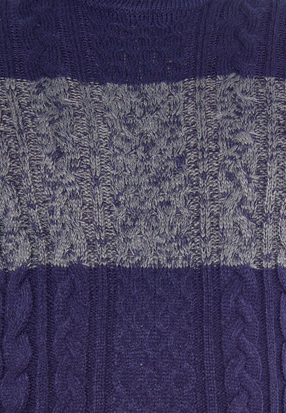 Mo Męski Sweter w Warkocze